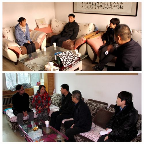 建設(shè)集團聯(lián)合黨委副書記、紀委書記、工會主席侯本英為銅煤公司困難職工送來冬日溫暖