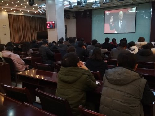 （圖片新聞）陜煤建設集團各單位觀看慶祝改革開放40周年大會剪影