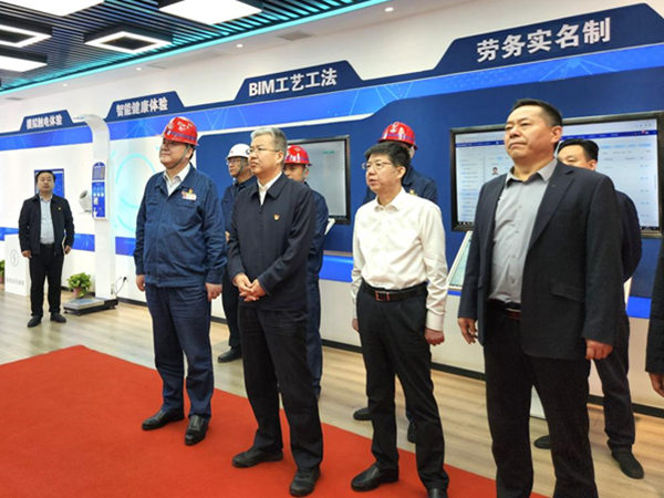 渭南市委副書記、市長陳曉勇視察龍鋼機(jī)械化綜合一次料場(chǎng)項(xiàng)目建設(shè)情況